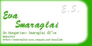 eva smaraglai business card